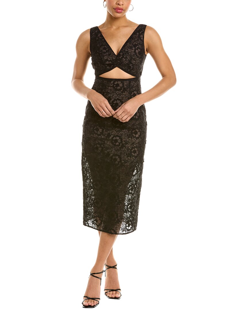 Embroidered Lace Organza Sheath Dress