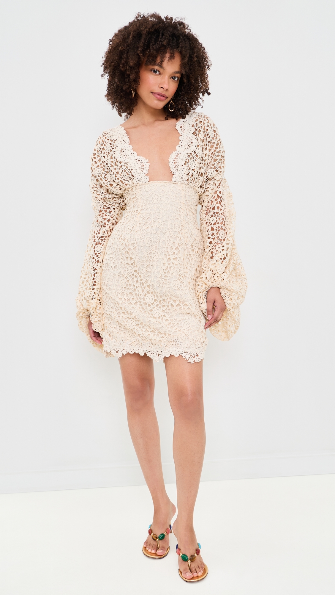 Dani Mini Lace Dress Ivory