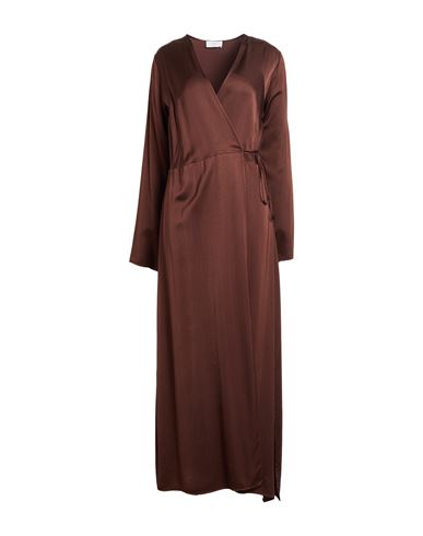 Woman Maxi dress Brown Size L Viscose