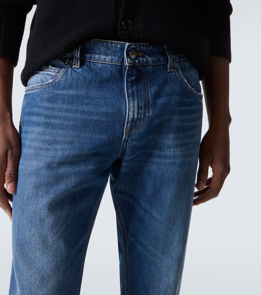 Faded straight jeans