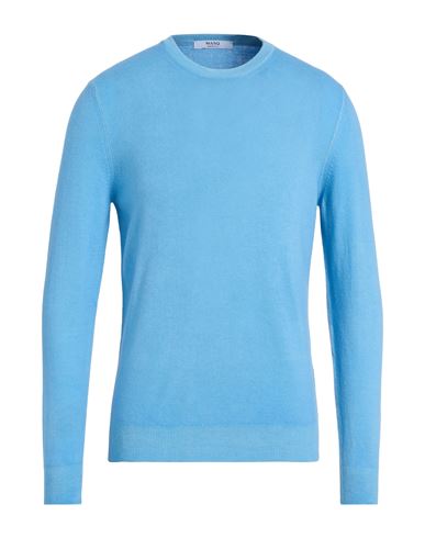Man Sweater Azure Size 38 Merino Wool, Cashmere