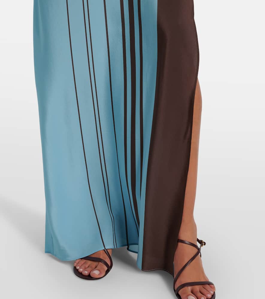 Rioja striped silk crêpe maxi dress