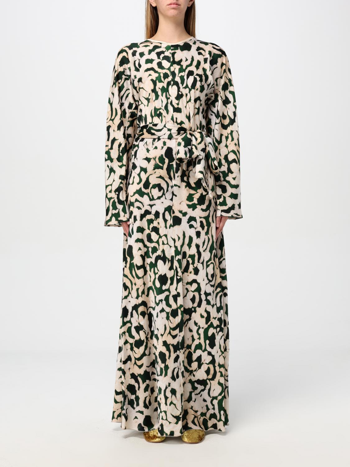 Abstract-print maxi dress - Green
