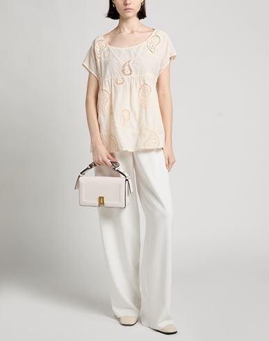 Woman Top Cream Size 6 Cotton