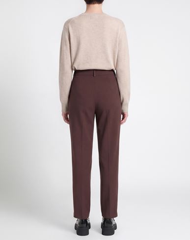 Woman Pants Chocolate brown Size 8 Polyester, Viscose, Elastane