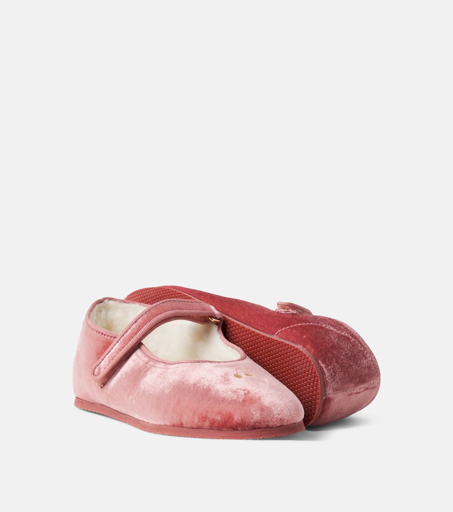 Ellaro velvet Mary Jane flats