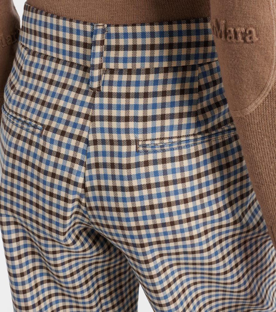 Michelle wool and cotton wide-leg pants
