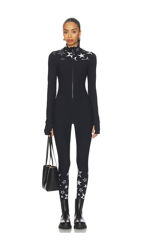 THE UPSIDE Superstar Nova Ski Jumpsuit in Galaxia - Black. XS also in L