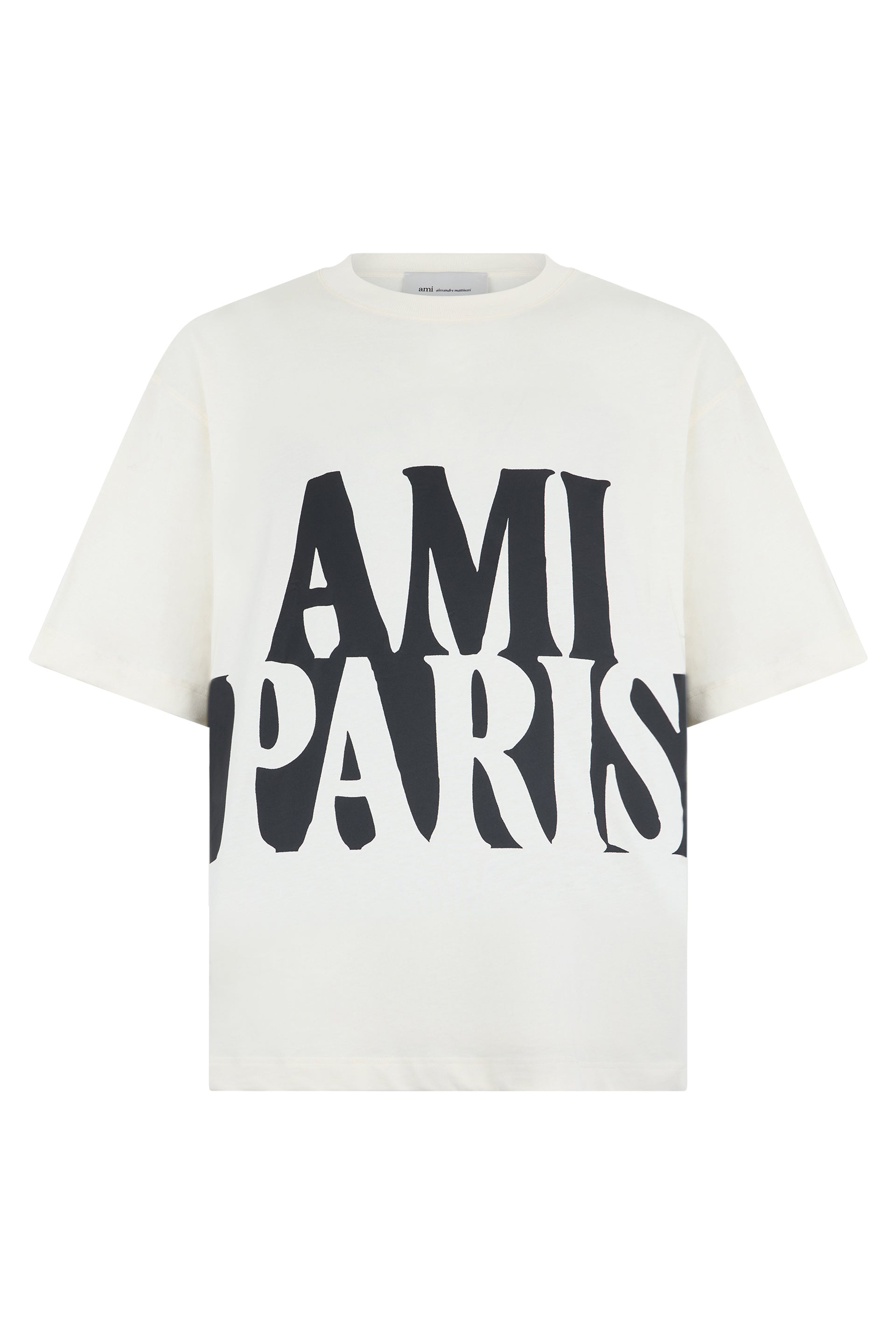 Men's Relaxed-Fit Cotton T-Shirt with Bold Black Print