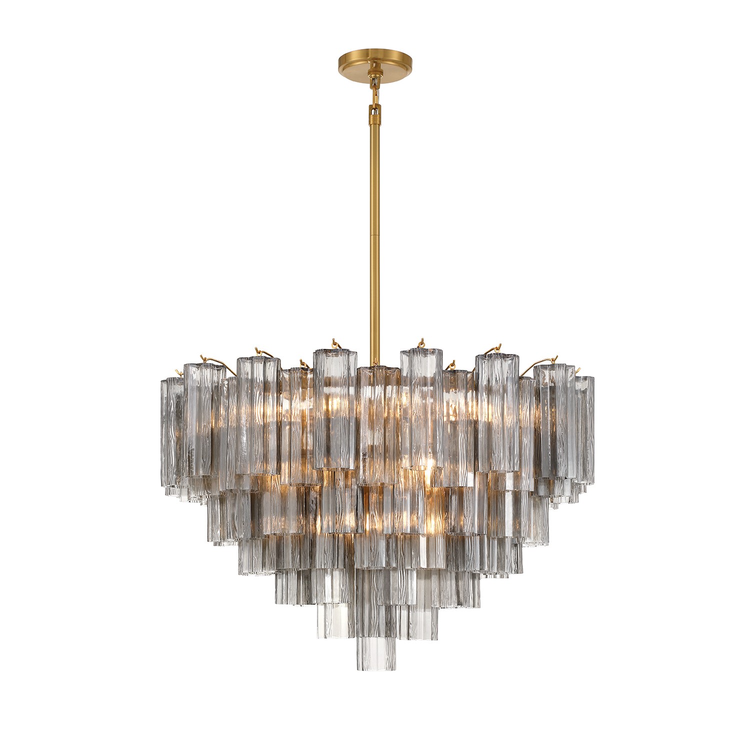 Aged Brass Chandelier from the Addis Collection
