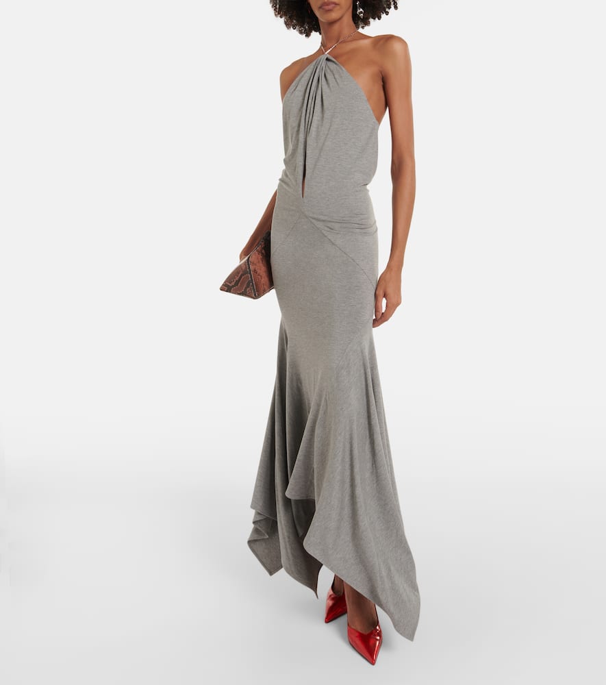 Halterneck maxi dress
