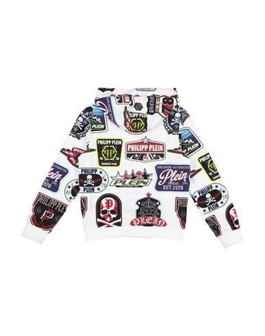 Kid Boy Sweatshirt White Size 10 Cotton, Elastane