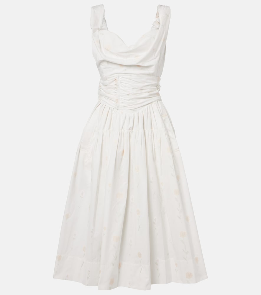 Sunday floral cotton-blend corset dress