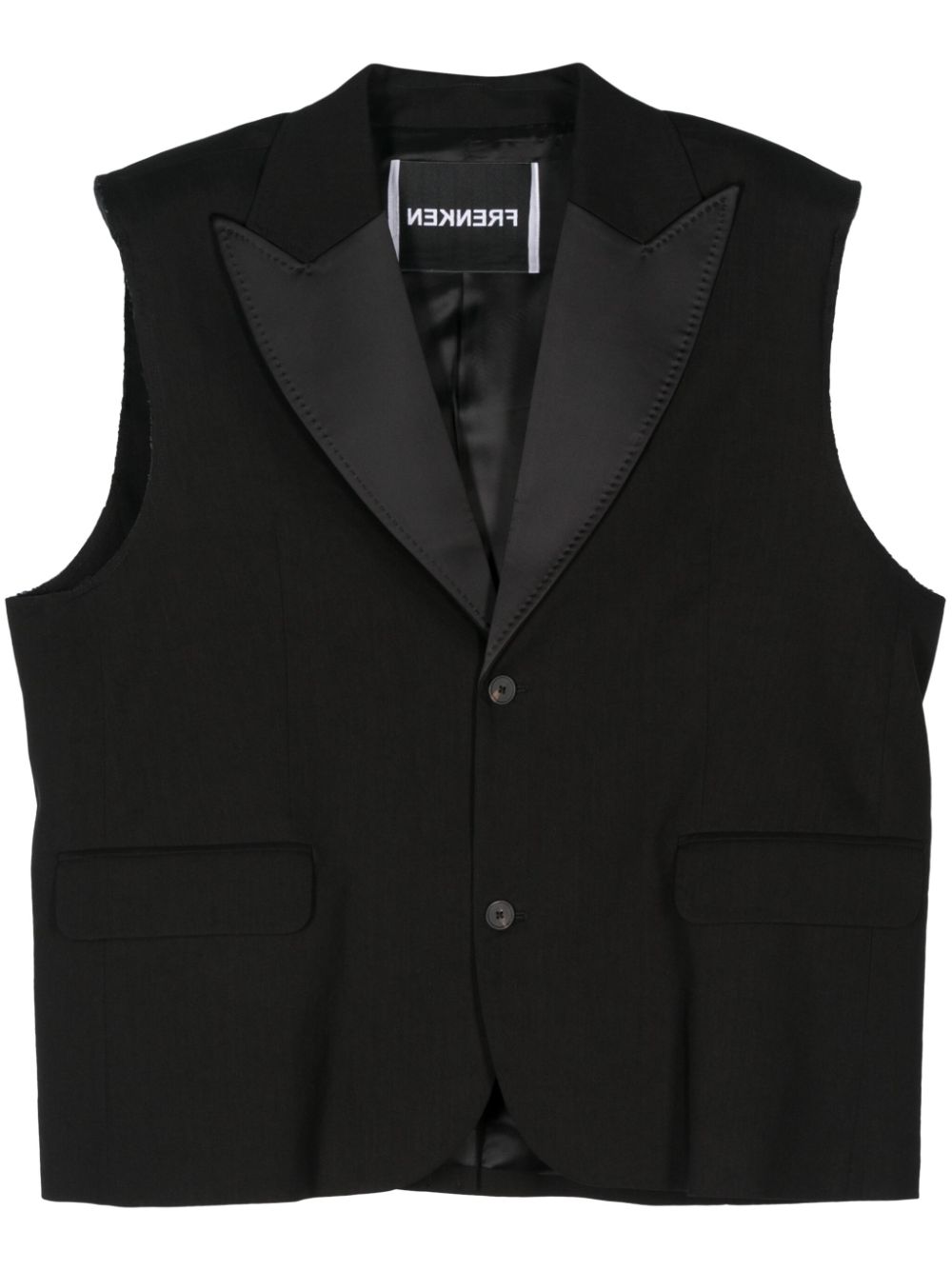 Sleeveless blazer - Black