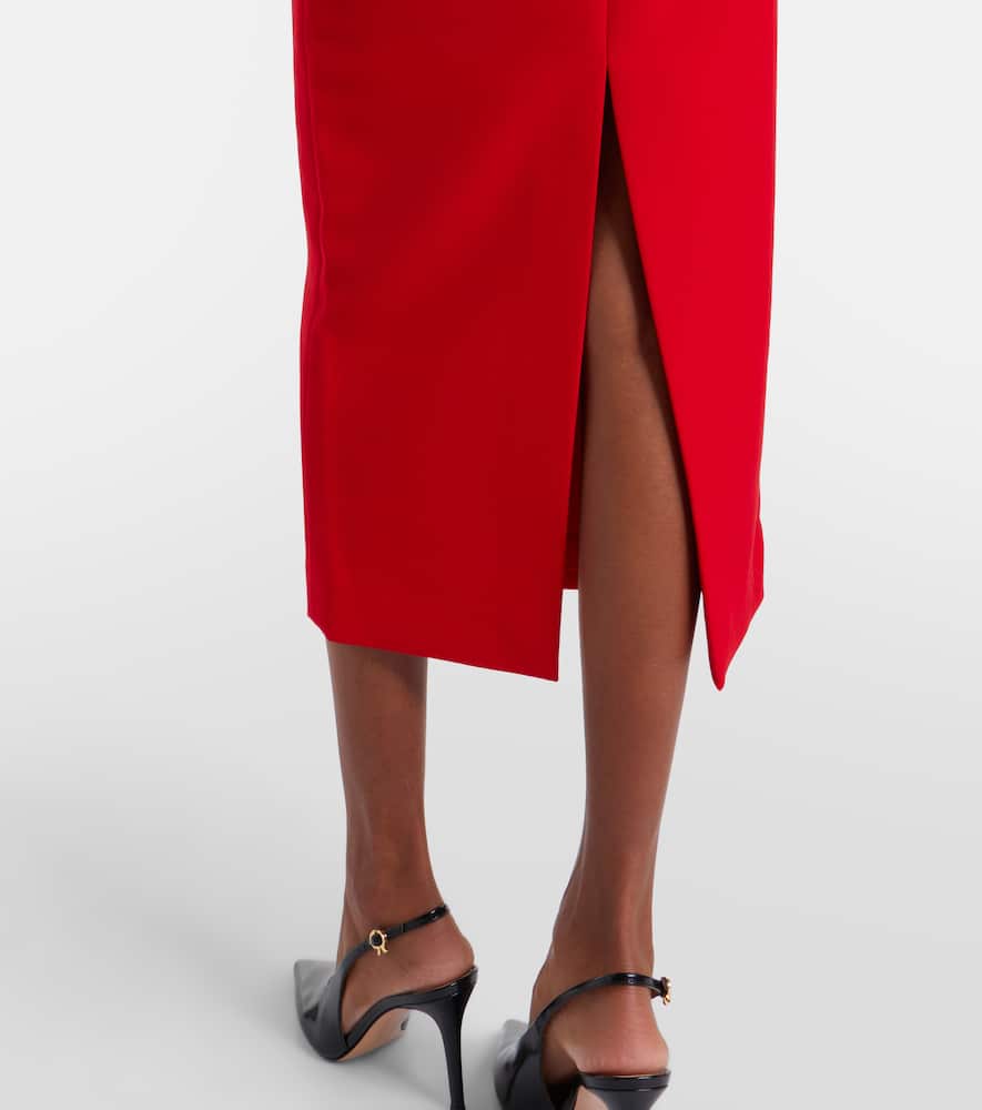 Crêpe pencil skirt