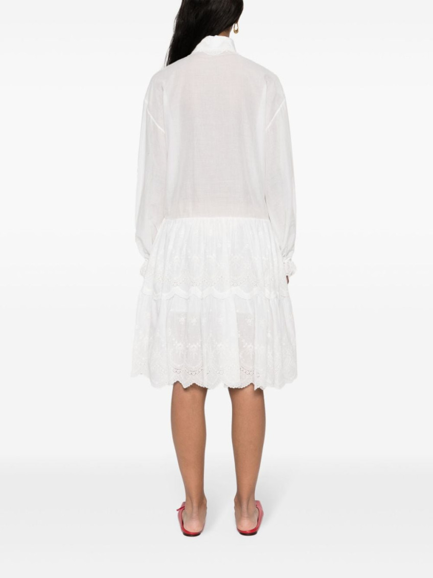 - Embroidered Shirt Dress