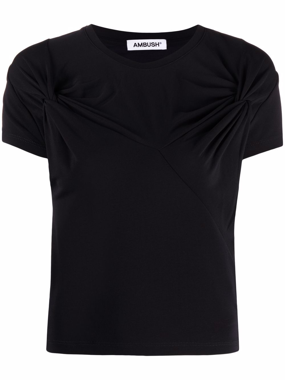 Twist detail crew-neck T-shirt - Black