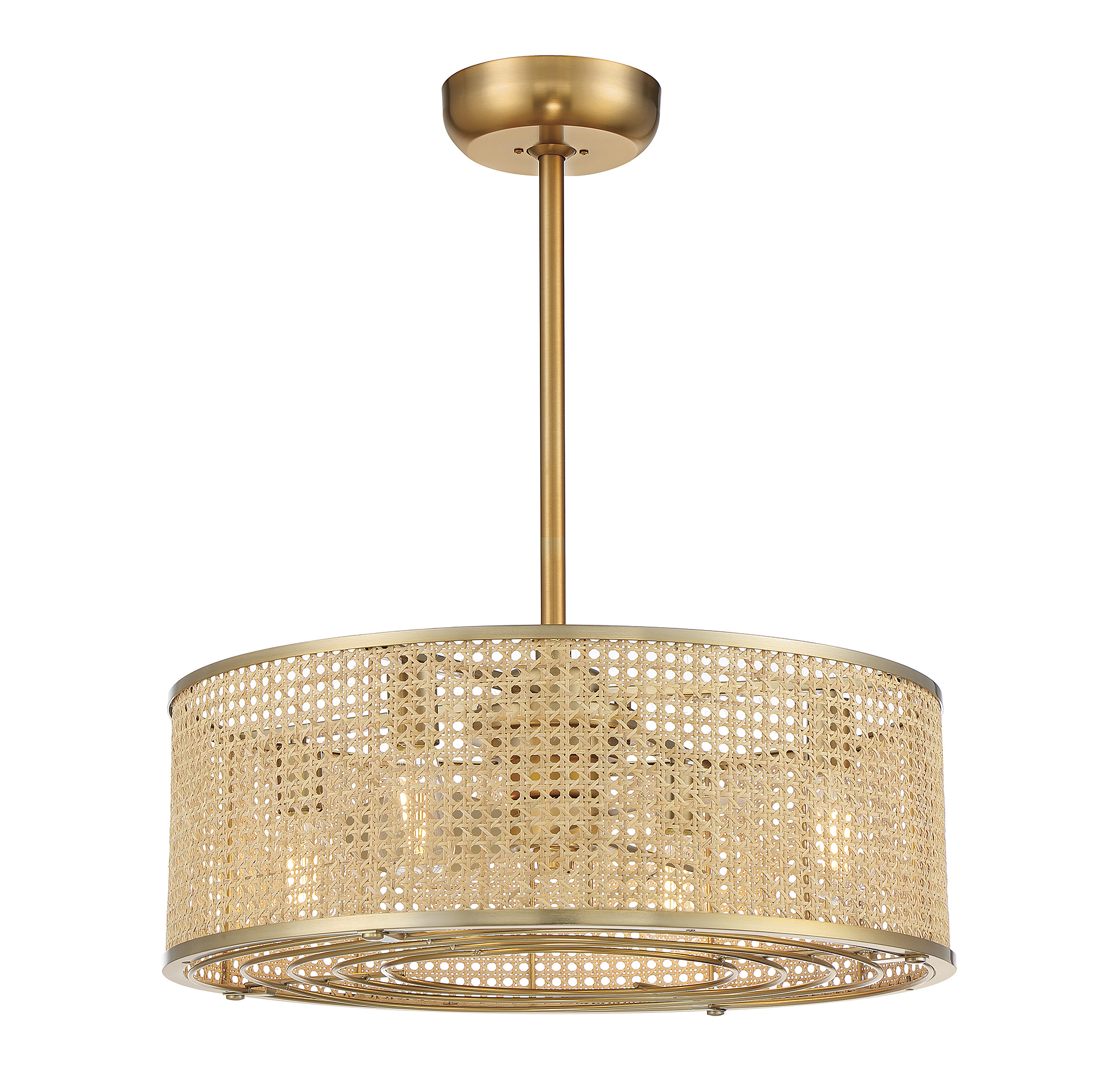Savoy House 25-FD-1650-322 Astoria 4-Light Fandelier in Warm Brass 25" W x 11"H