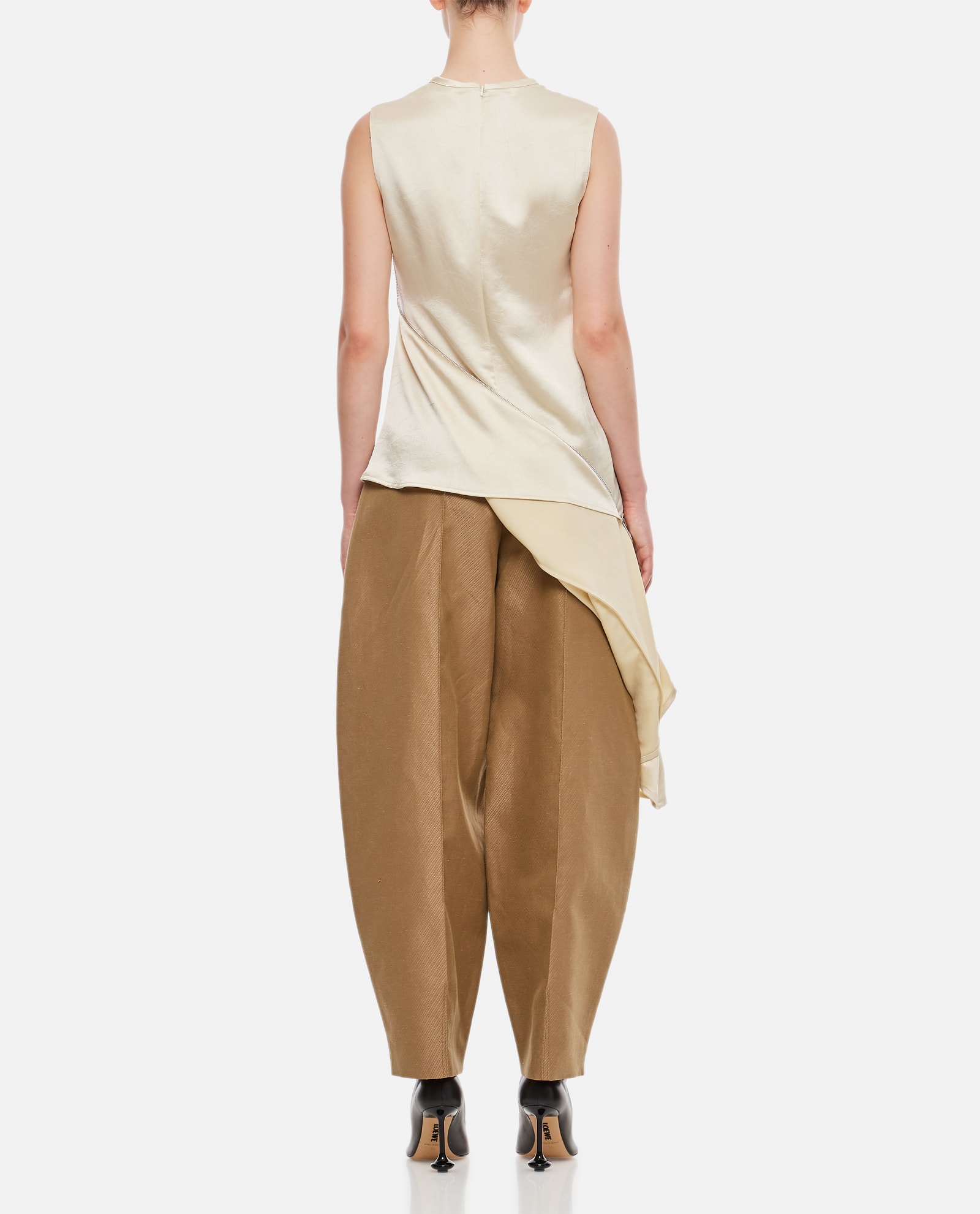 Zip Detail Sleeveless Top