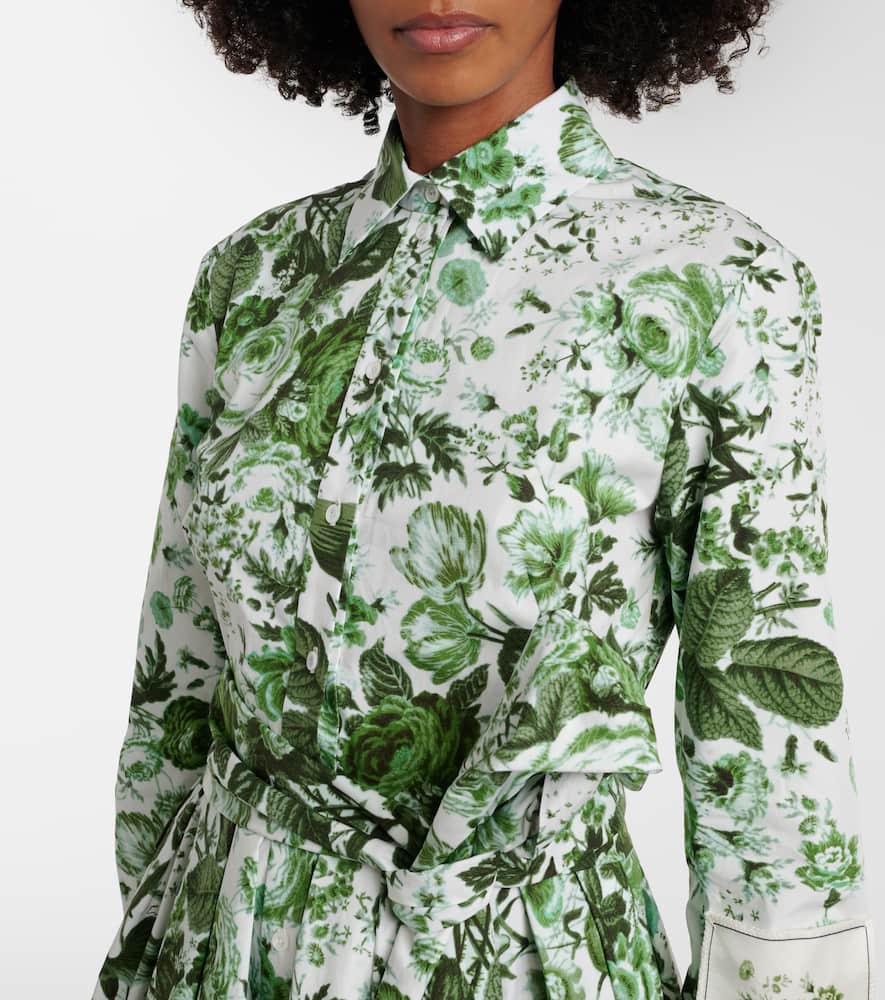 Floral cotton shirt dress