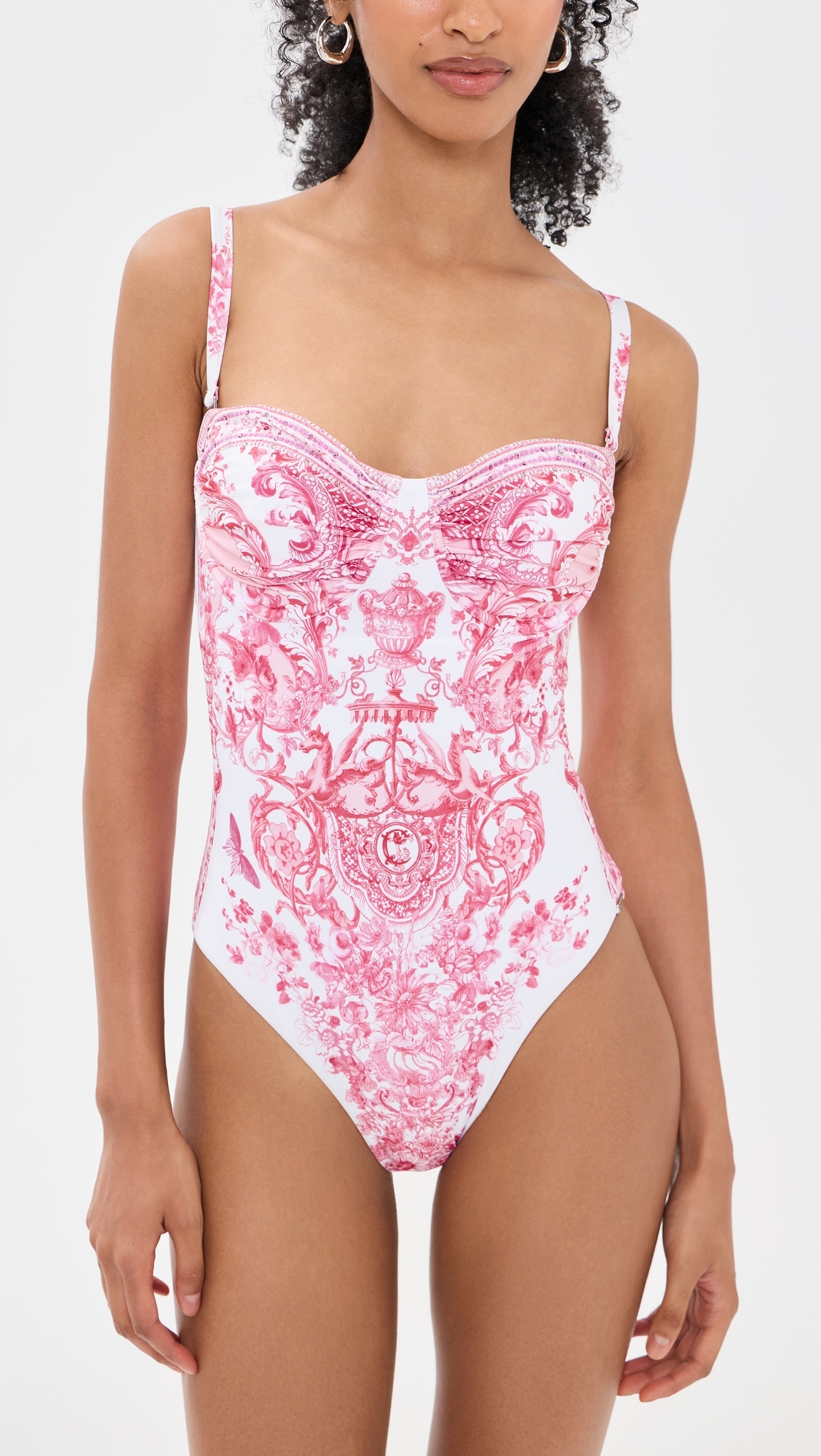 Ruched Underwire Cup One Piece Livin La Vida Rosa