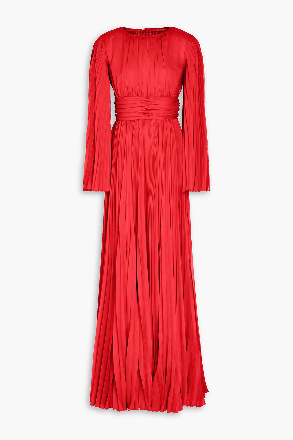 Pleated chiffon gown - Red - IT 38