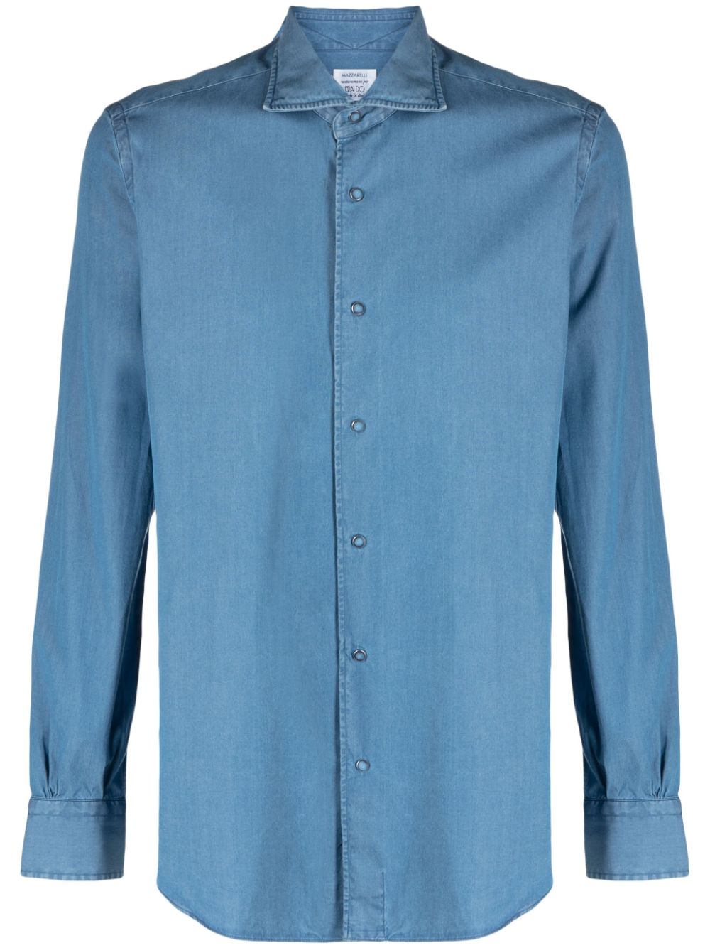Button-up cotton shirt - Blue