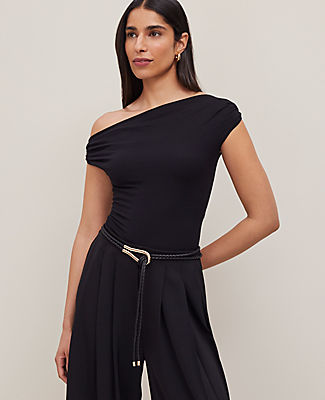 Ann Taylor Asymmetrical One-Shoulder Top