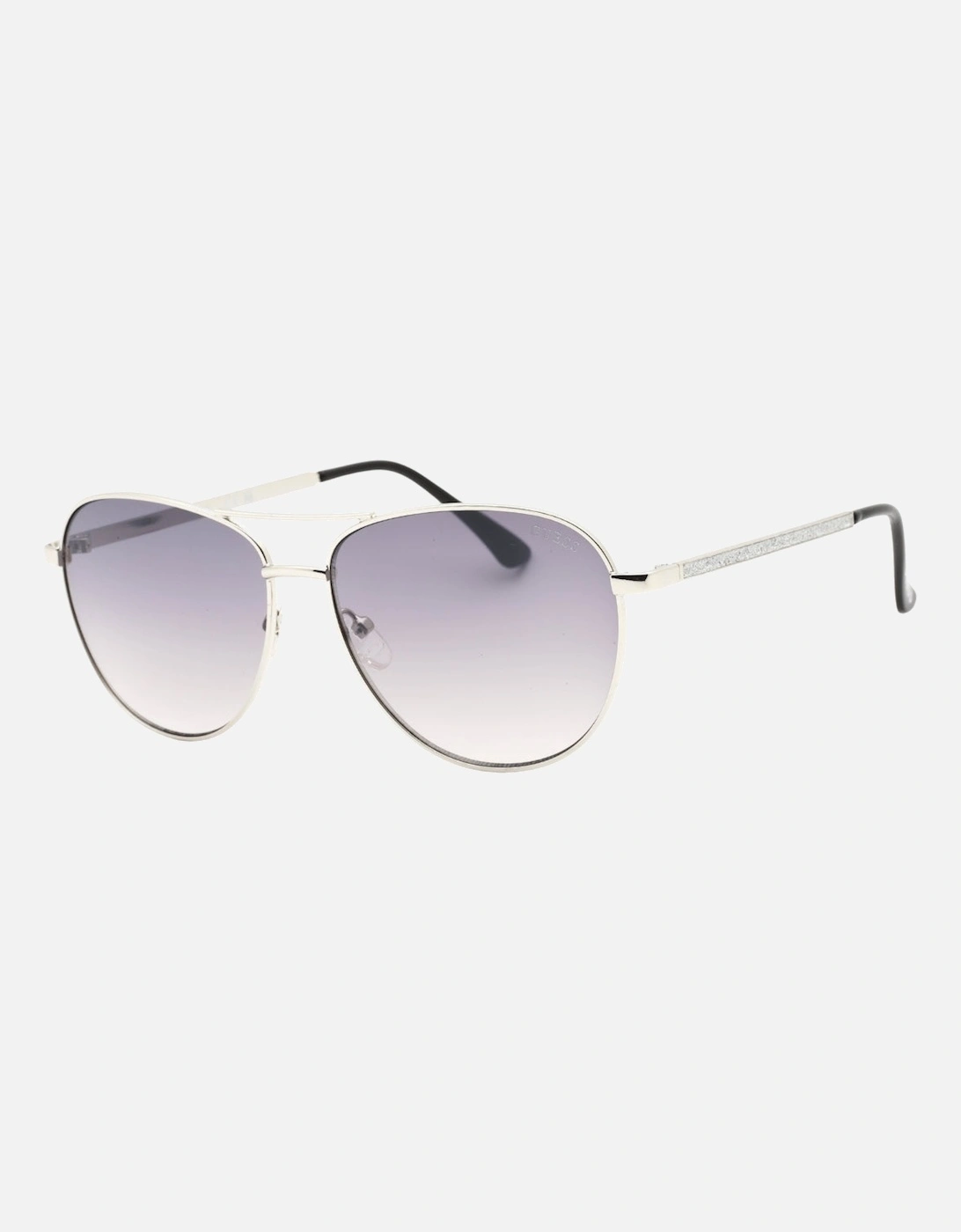 Women's Guess Gradient Smoke Lens Silver Sunglasses - Size: ONE size