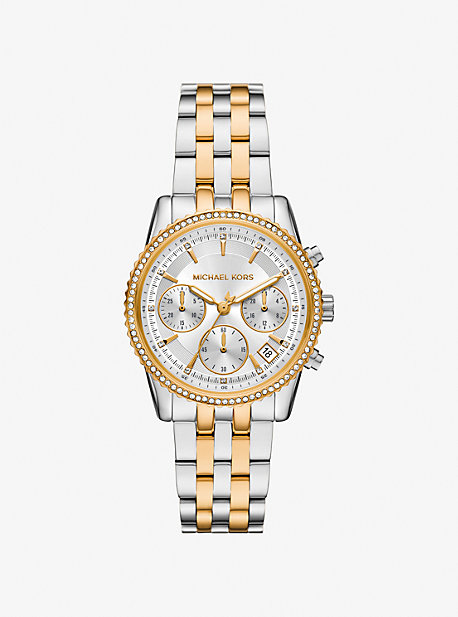 Mini Ritz Pavé Two-Tone Watch
