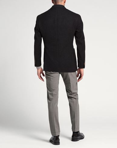Man Blazer Charcoal Size 38 Cotton, Wool