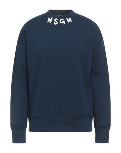 Man Sweatshirt Navy Size XL Cotton