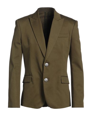 Man Blazer Military green Size 38 Cotton