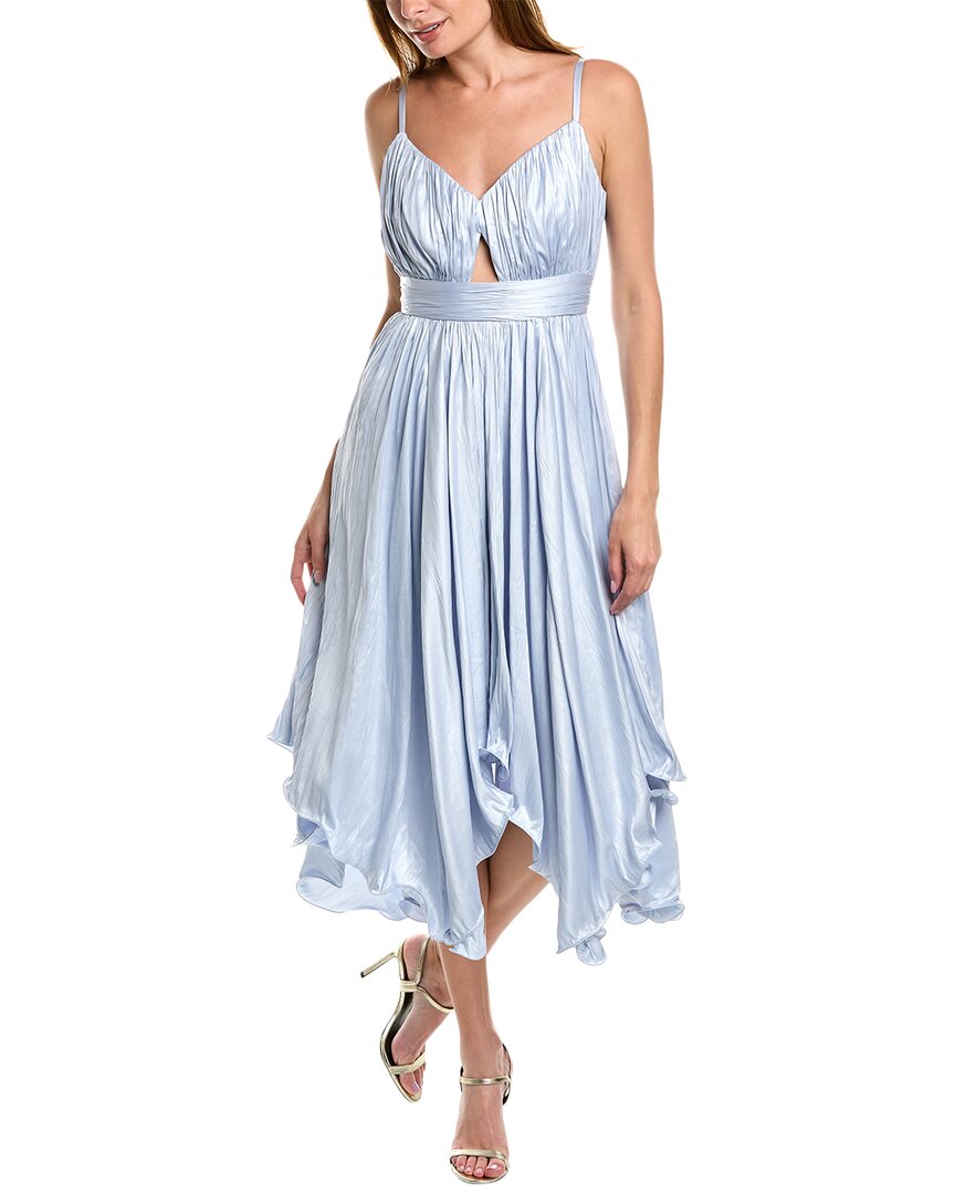 Crimped Satin Cocktail Dress