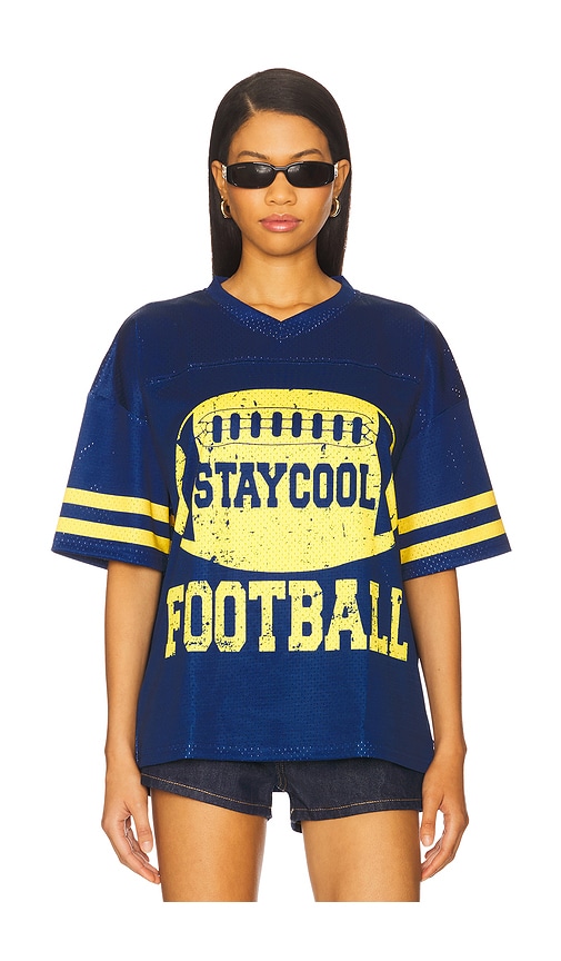 Stay Cool Football Jersey in Blue.  S. Also in L, M, XL/1X