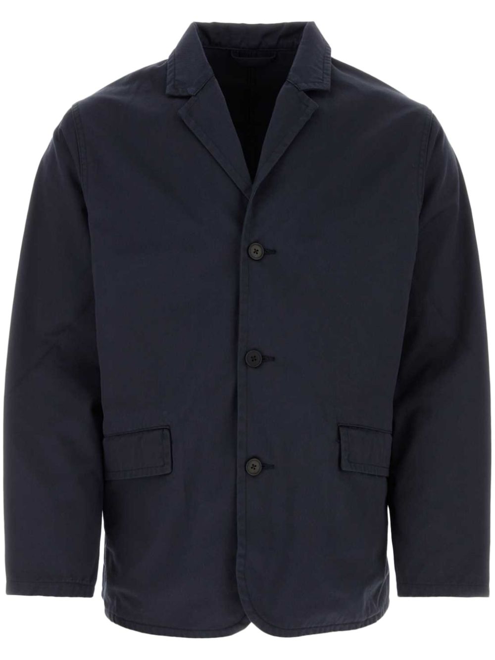 Cotton-blend shirt jacket - Blue
