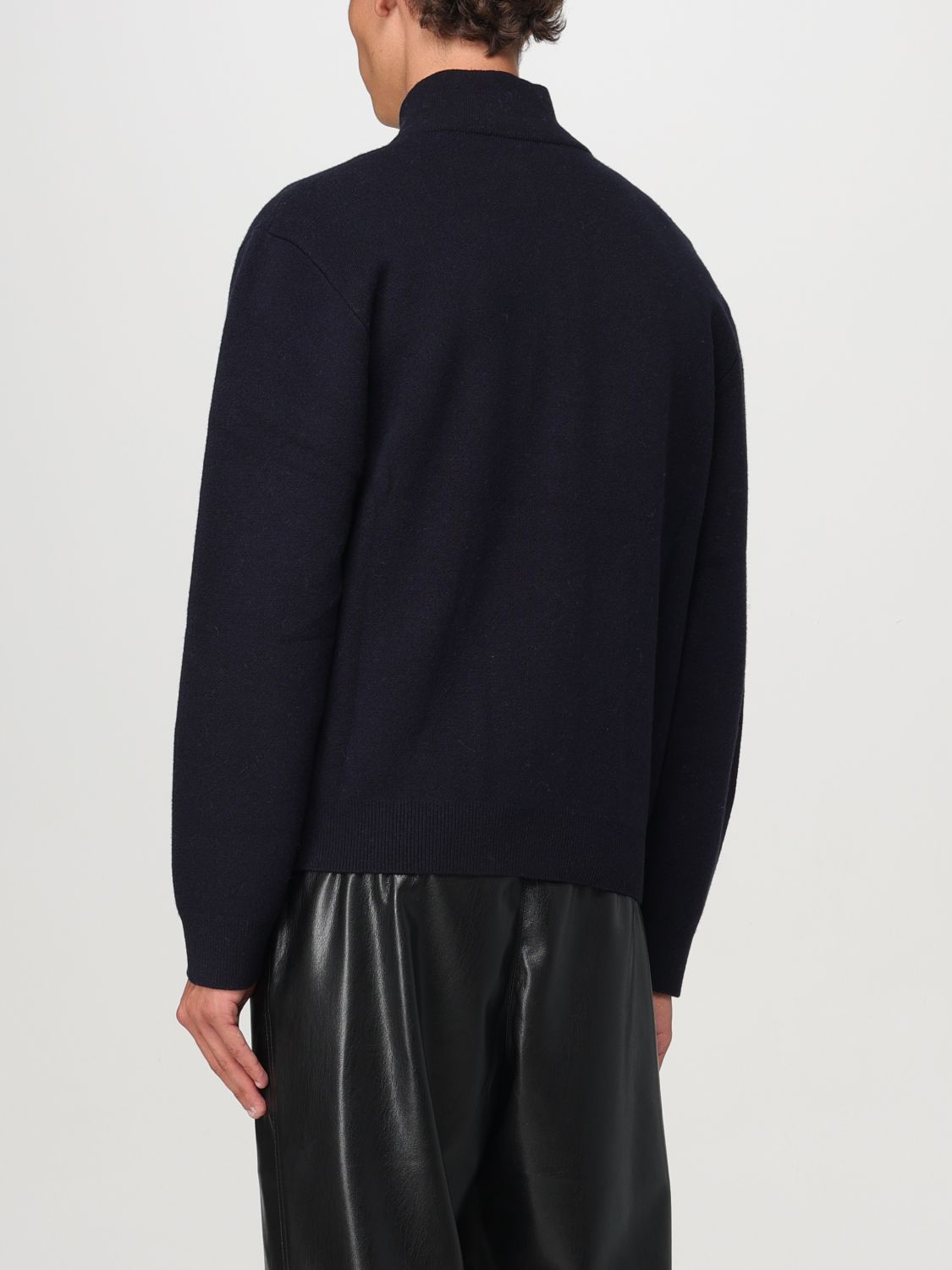 Poval zip-up wool cardigan - Blue