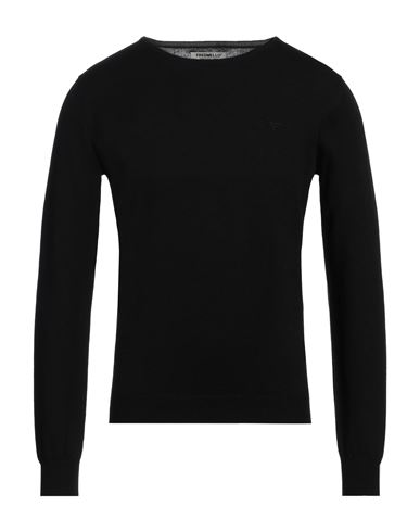 Man Sweater Black Size 3XL Cotton, Wool