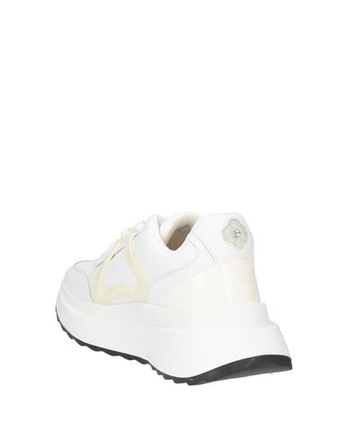 Sport Woman Sneakers White Size 8 Leather, Textile fibers