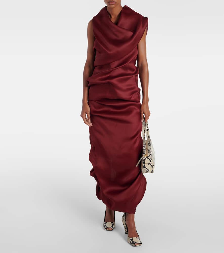 Luola draped silk top