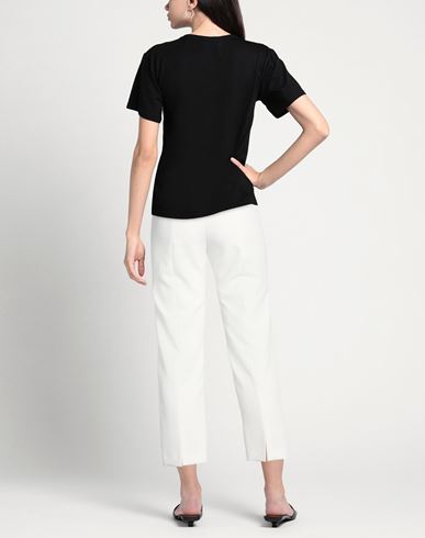 Woman Pants White Size 6 Polyester, Elastane