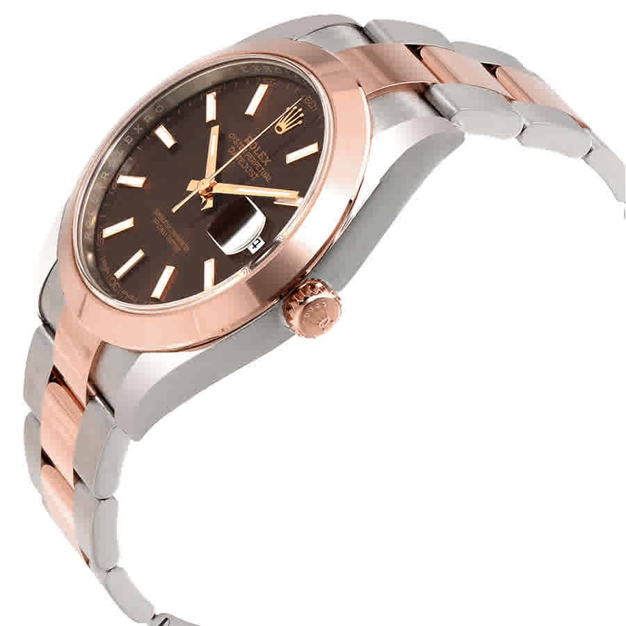 Datejust 41 Chocolate Brown Dial Steel and 18K Rose Gold Mens Watch 126301CHSO