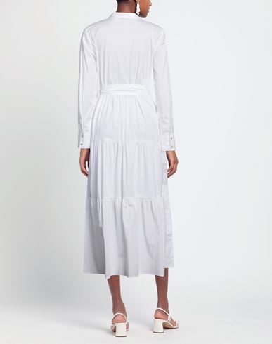 Alpha Studio Woman Midi dress Beige Size 8 Cotton, Elastane
