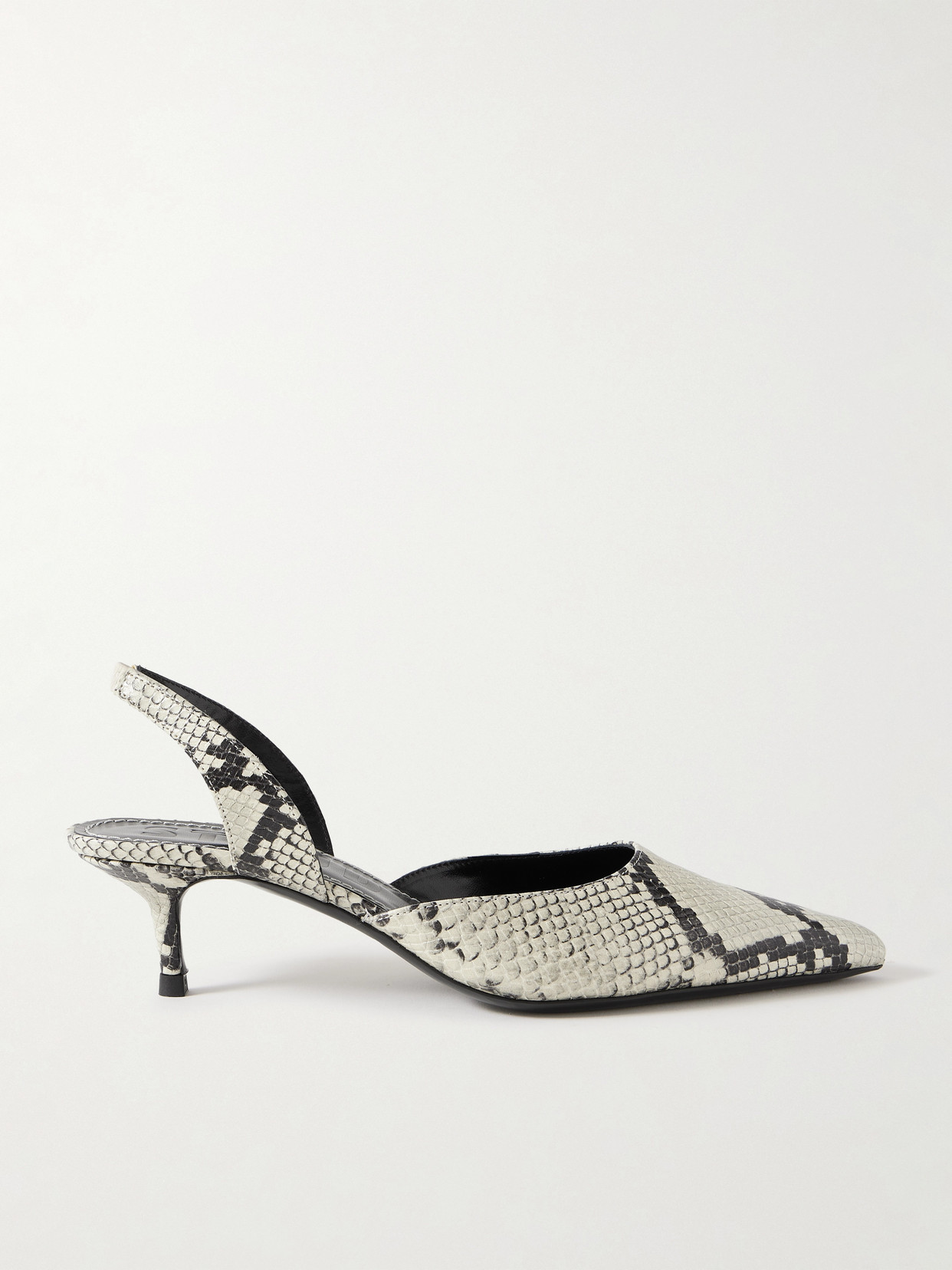 Sebastian Snake-effect Leather Slingback Pumps - Animal print