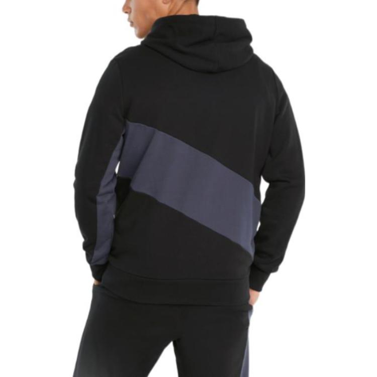 Logo Full Sleeve Printed Hoodie 'Black'