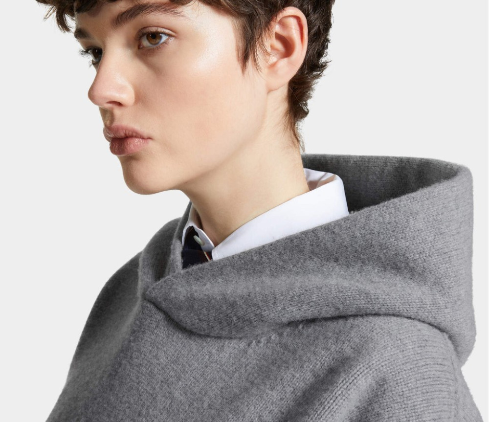 Grey Wool Hoodie