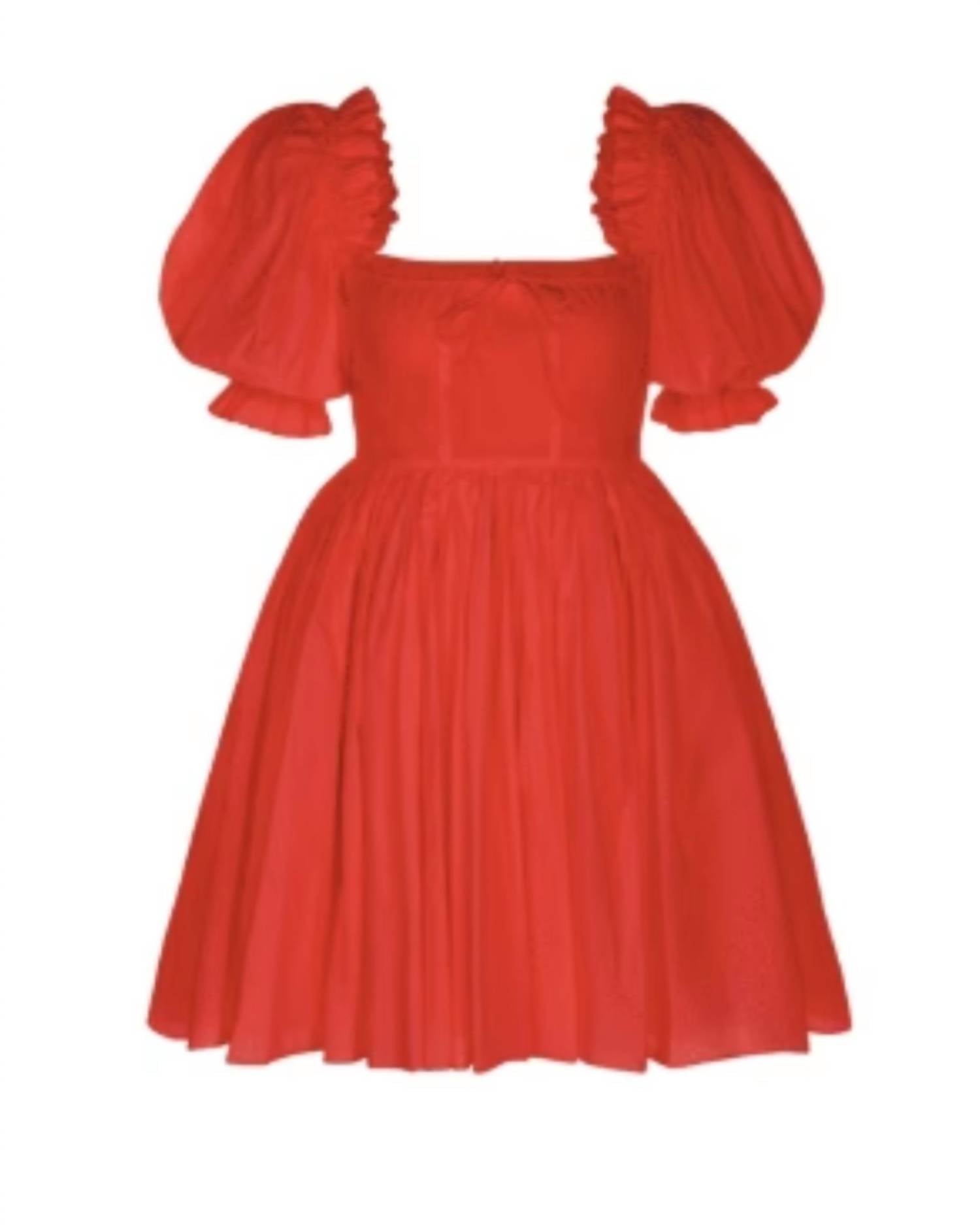 Women's Beach Day Dress In Red