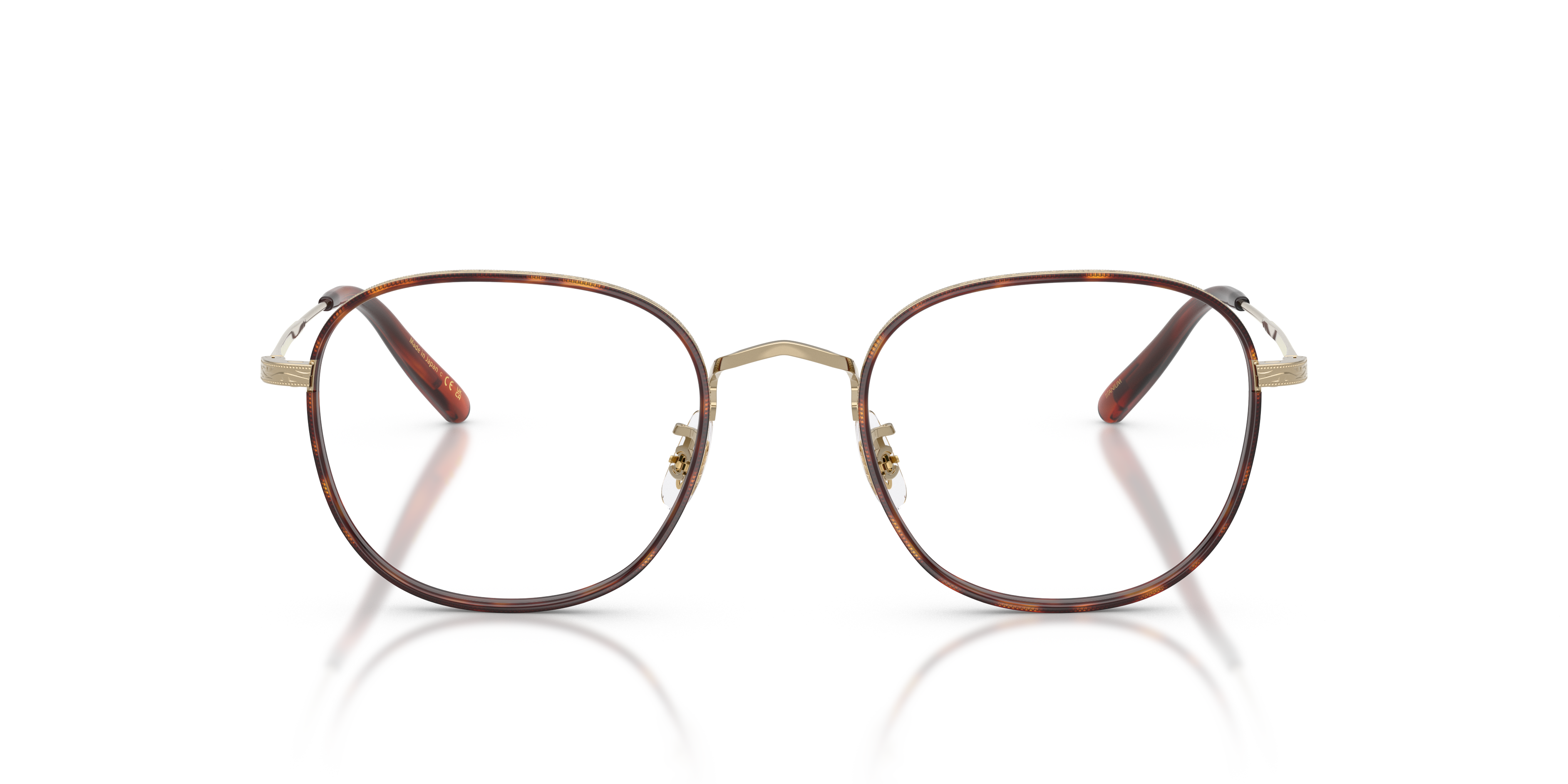 Oliver Peoples Unisex Oliver Peoples OV1375T MEHR 5035 Optical frames Titanium Gold Transparent Pantos Norma