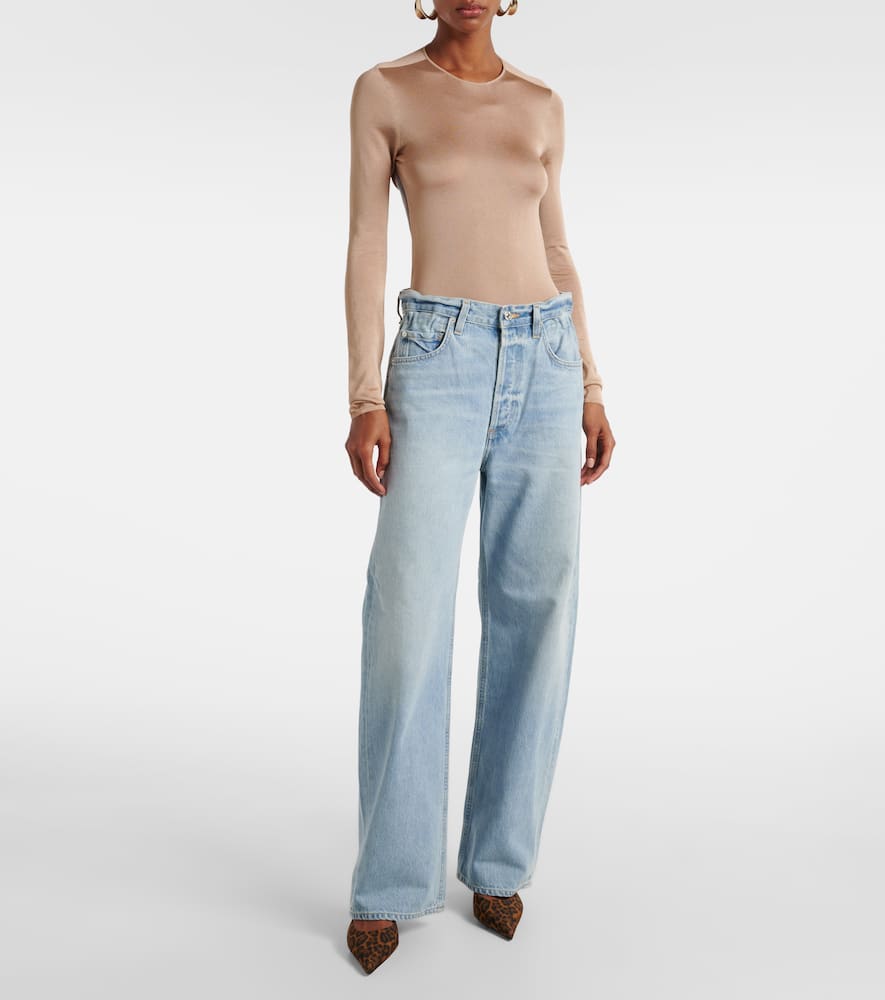 Gwendoline Scrunch high-rise wide-leg jeans