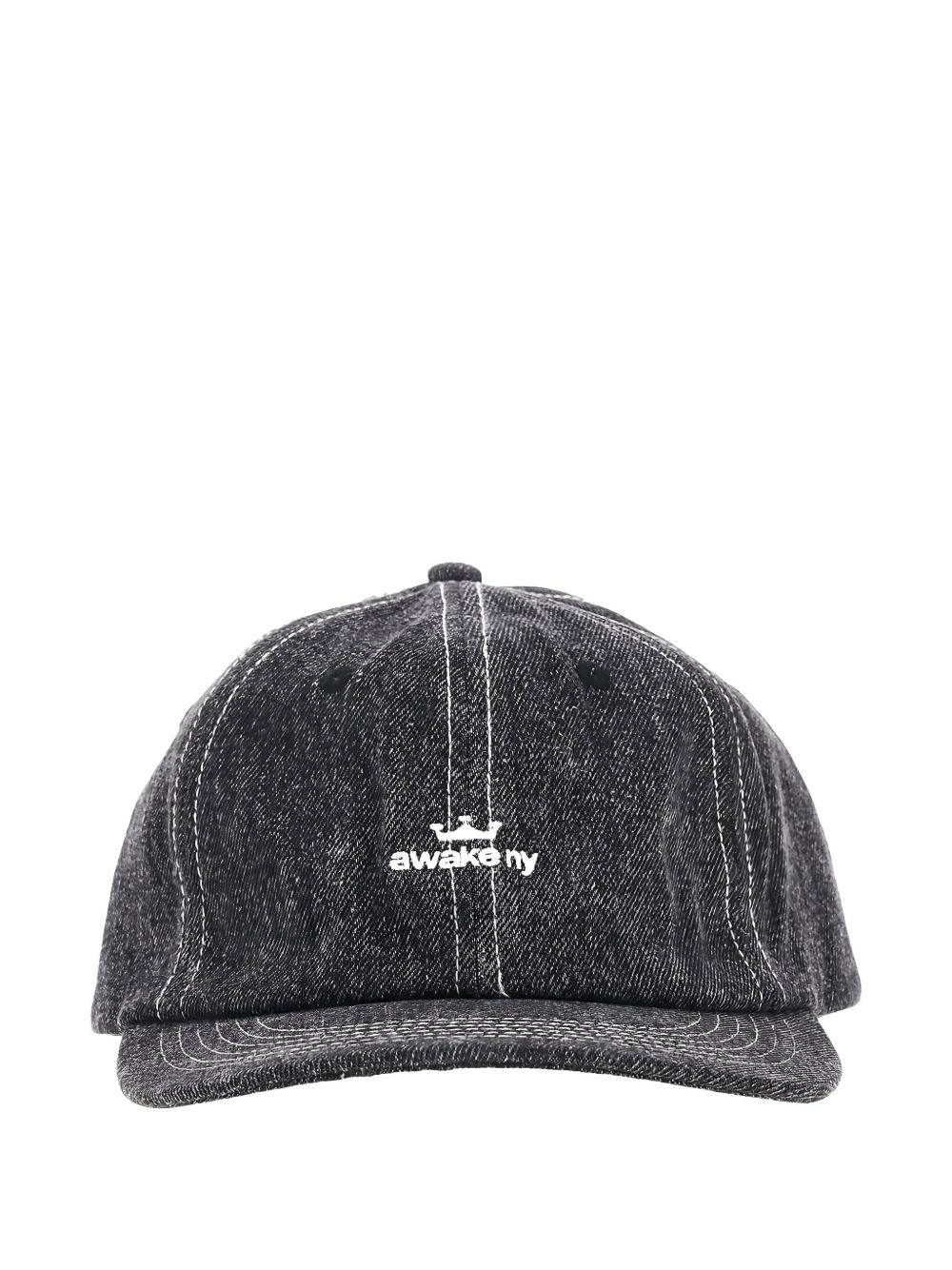 Awake NY logo denim cap - Black